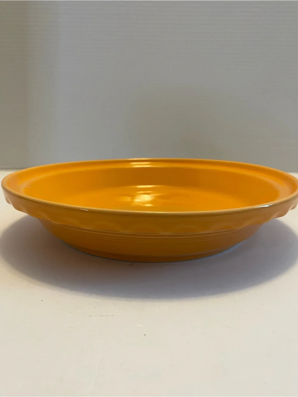 Fiesta - Tangerine Orange Deep Dish Pie Baker Plate Pan Dish Homer Laughlin HLC